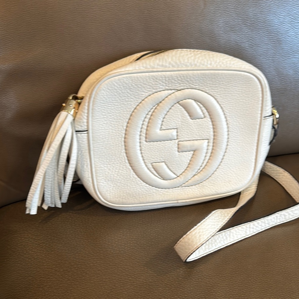 White Leather Crossbody Bag